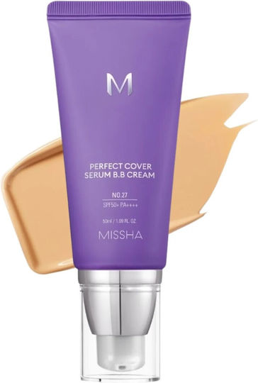 Missha Perfect Cover Serum BB #27 Honey Beige Хидратиращ Дневен Крем За Лице С SPF50 50ml