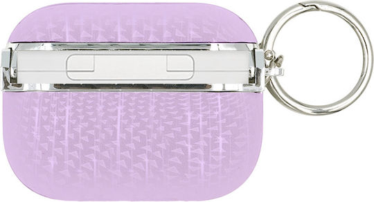 Sonique Meteor Plastic Case With Hook In Purple Colour For Apple AirPods Pro 3