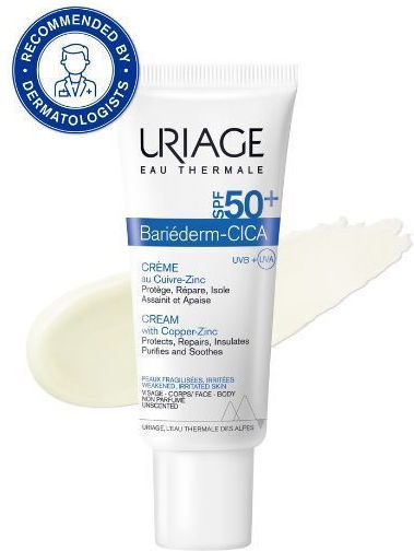 Uriage Bariederm Възстановяващ Дневен Крем За Лице С SPF50 С Хиалуронова Киселина 40ml