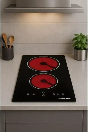Schneider Plită Ceramică Domino Autonomă cu Funcție de Blocare 28.8x52cm