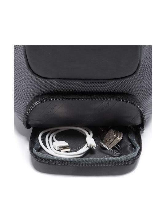 Herren Schulter / Crossbody Tasche Grau