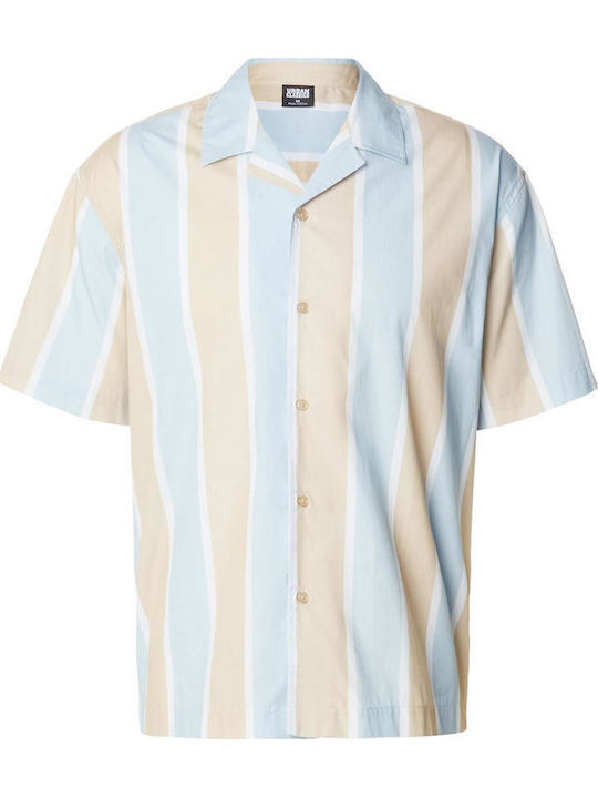 Short Sleeve Striped Shirt Wetsand/freezeblue