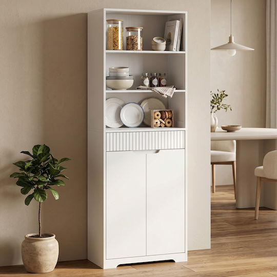 HomCom Dulap de baie 60x30x171cm Alb