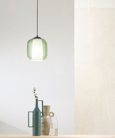 Ondaluce Bonnie Pendant Light Green with Socket E27 22cm