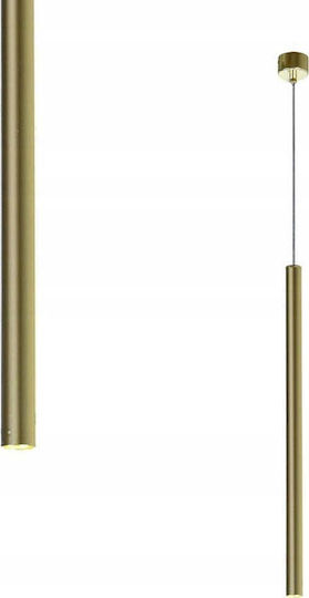 Light Prestige Lungo Lustră Auriu cu Dulie G9 150x5cm.