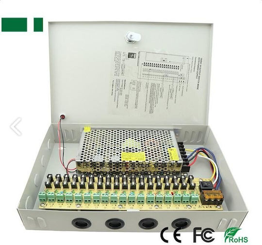 Anga CP1209-10A-18 Power Box for CCTV Systems 18 Outputs 552-027