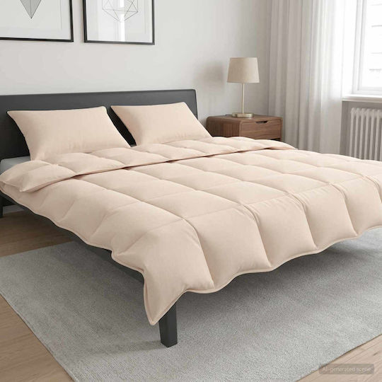 Set De Pături 2 Bucăți 240 X 220 Cm Toate Sezoanele Fibra De Bumbac