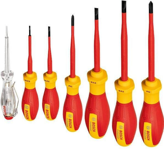 Bosch Комплект 6 Ръчни Отвертки Електротехник VDE