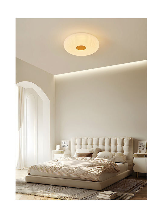 VK Lighting Таванно Осветително Тяло 50 см Бяло с Интегриран LED