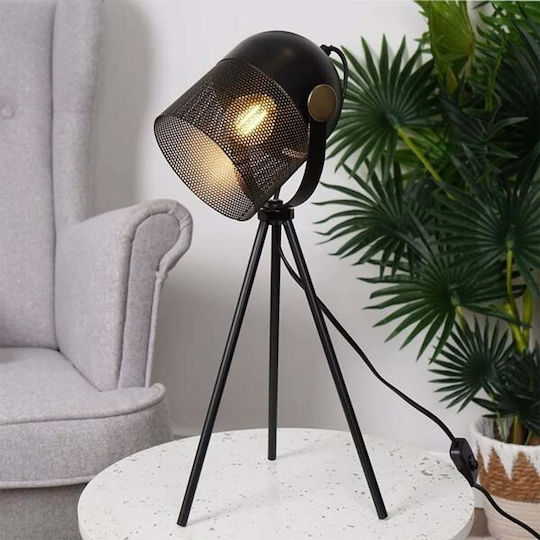 Decorative Lamp with Socket for Bulb E14 Black