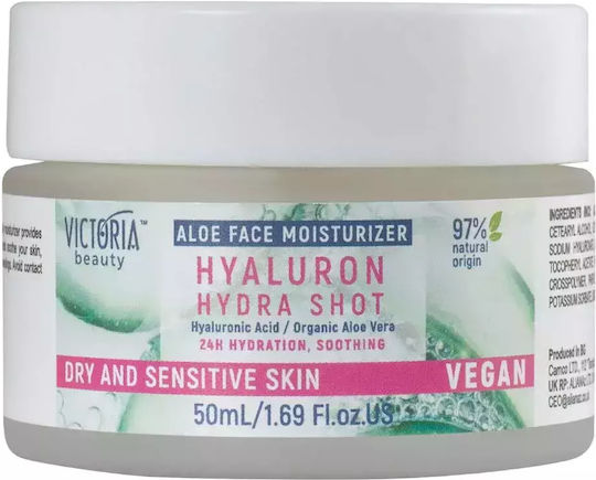 Victoria Beauty Hydra Shot Gesichtscreme mit Hyaluronsäure, Aloe Vera +& Niacinamid 50ml