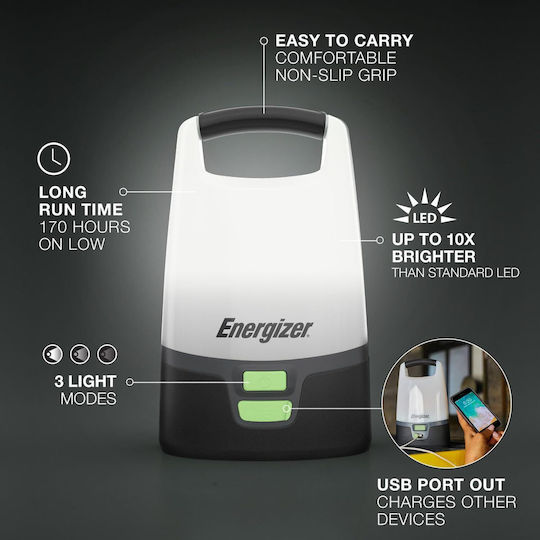 Energizer Rechargeable Flashlight LED with Maximum Brightness 1200lm