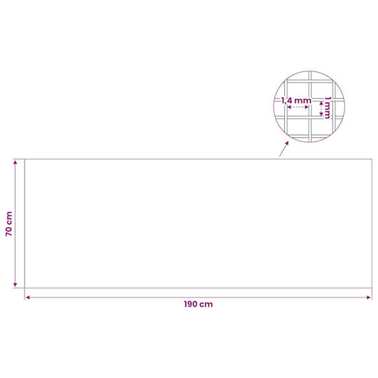 vidaXL Wire for Garden Fence Made of Aluminum 190x70cm 2 Pieces Silver