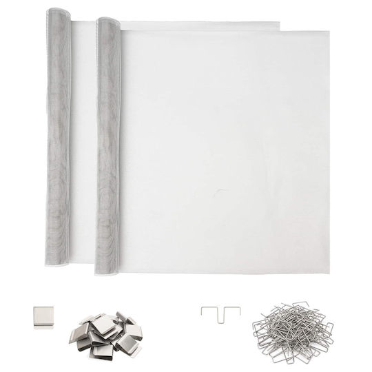vidaXL Wire for Garden Fence Made of Aluminum 190x70cm 2 Pieces Silver