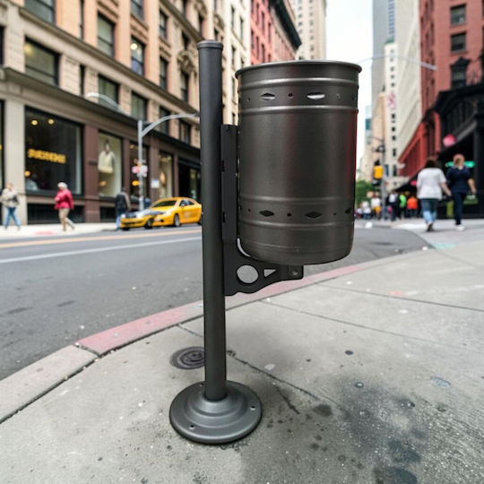Material Systems Metallisch Gewerbliche Abfallbehälter Abfall 35Es Gray