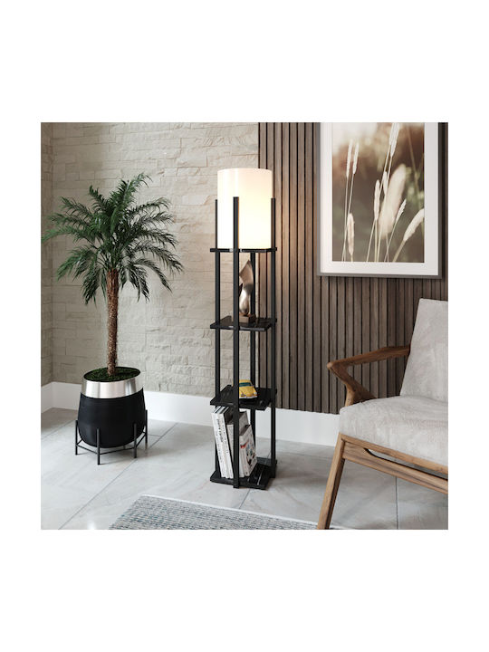 Opviq Nora Floor Lamp H135xW21cm. with Socket for Bulb E27 Black