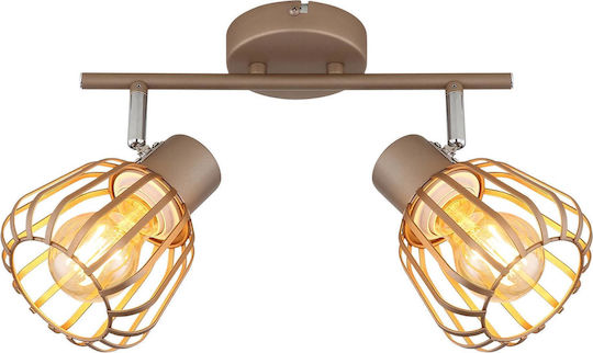 Globo Lighting Двойно Спот В Кафяв Цвят Globo Lighting Двойно Спот В Кафяв Цвят