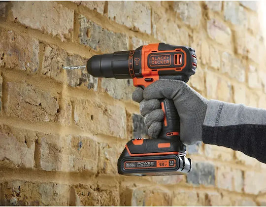 Black & Decker Black & Decker Percussive Drill Driver Battery 18V 2x1.5Ah