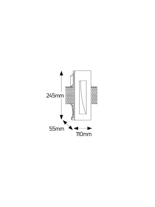 Geyer Modern Lamp Wall with Socket GU10 White 11x11cm