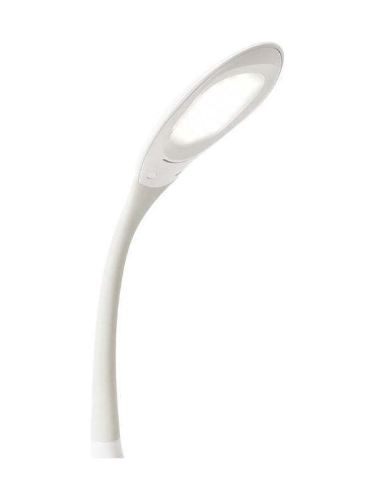 Platinet LED Office Lamp with Flexible Arm in White Color