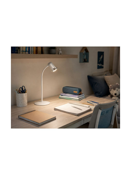 Elvhx LED Schreibtischlampe mit flexiblem Arm in Weiß Farbe