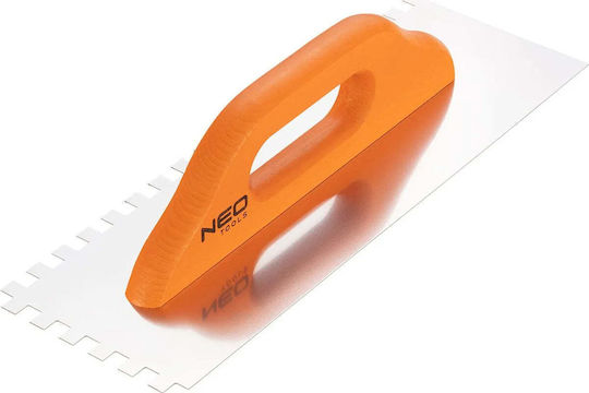 Neo Tools Fliesenspachtel Inox Gezahnte 10x10mm mit Holzgriff 50-174