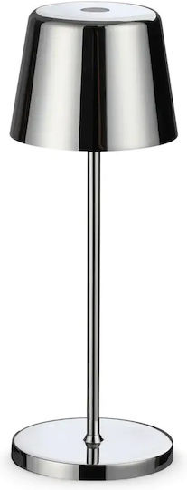 Ideal Lux Table Lamp LED with Silver Shade and Base