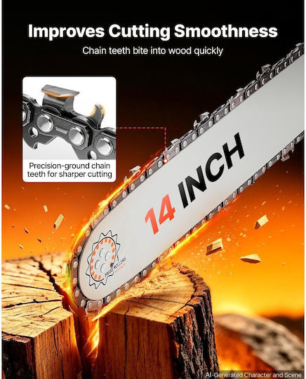 Vevor Gasoline Chainsaw 1.54hp 5.6kg with 35.56cm Blade