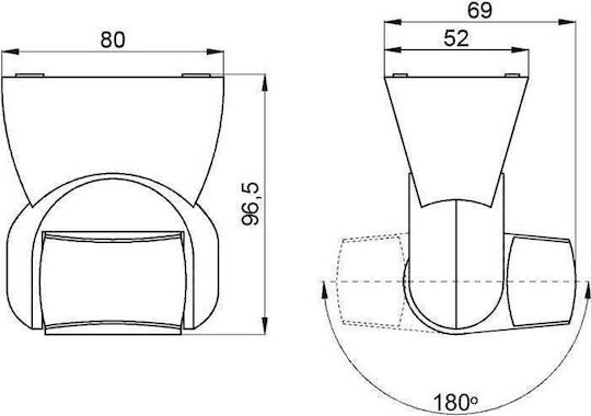 Gtv Verkabelter Bewegungsmelder 180° Erkennungswinkel 8m