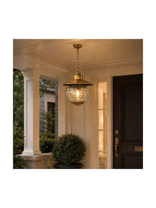 Elvhx Outdoor Hanging Ceiling Light with Integrated LED in Silver Color 6833-6834