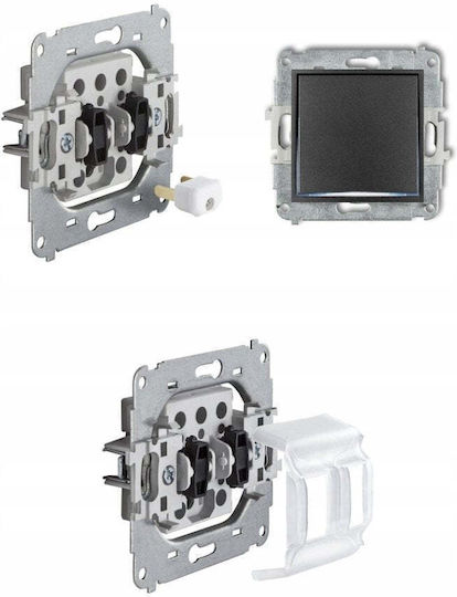 Icon Dual Type F Sat Antenna Jack Mechanism Nickel Plated Matt White 25igf-2