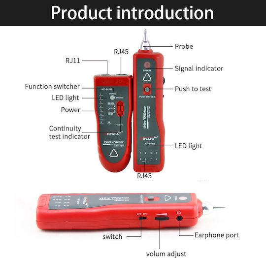 Noyafa NF-801 Tester Καλωδίων Δικτύου