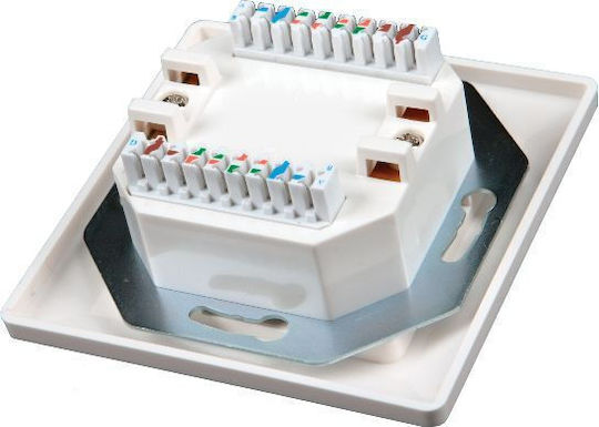 Solarix Μονή Πρίζα Δικτύου RJ45 Τύπου Cat6 σε Λευκό Χρώμα SX9-2-6-UTP-WH
