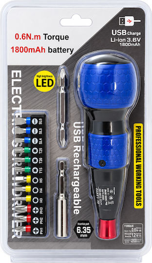 Powertech PT-1645 Отвертка На Батерия 3.6V 1x1.8Ah