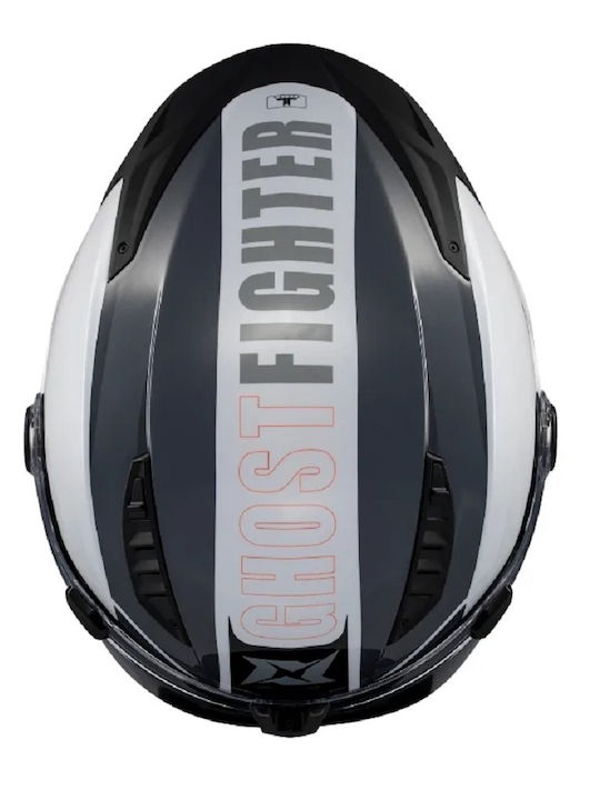 Axxis Ghostfighter SV Maniac Schwarz/Weiß Motorradhelm Flip-Up DOT / ECE 22.06 Gewicht (+/-50 gr) mit Sonnenblende