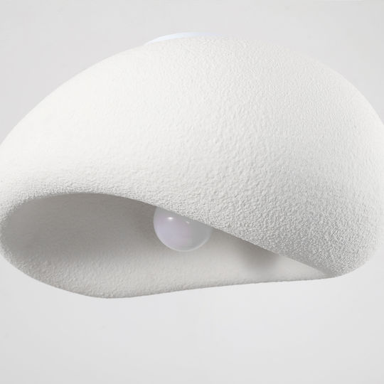 Agora Lighting Πλαφονιέρα Οροφής 45εκ. Λευκή με Ντουί E27