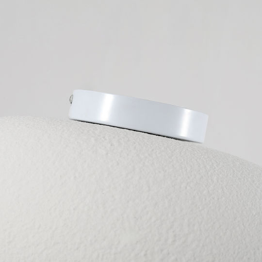 Agora Lighting Πλαφονιέρα Οροφής 45εκ. Λευκή με Ντουί E27
