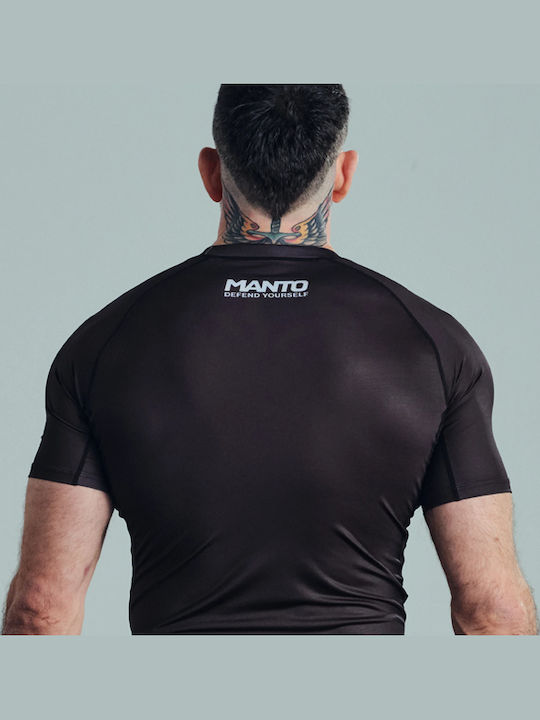 Manto Ανδρική Κοντομάνικη Μπλούζα MN-R960-BK για Jiu-Jitsu Μαύρη