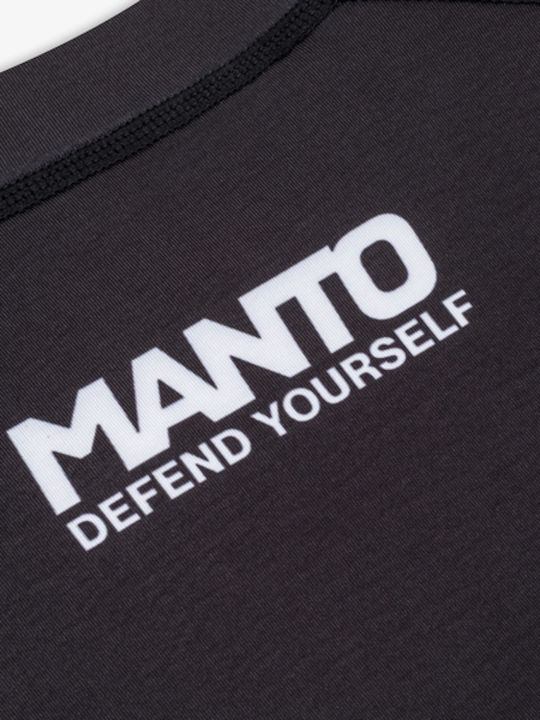 Manto Ανδρική Κοντομάνικη Μπλούζα MN-R960-BK για Jiu-Jitsu Μαύρη