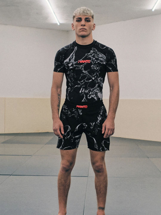 Manto Men's Short Sleeve Shirt MN-R966-BK for Jiu-Jitsu Black