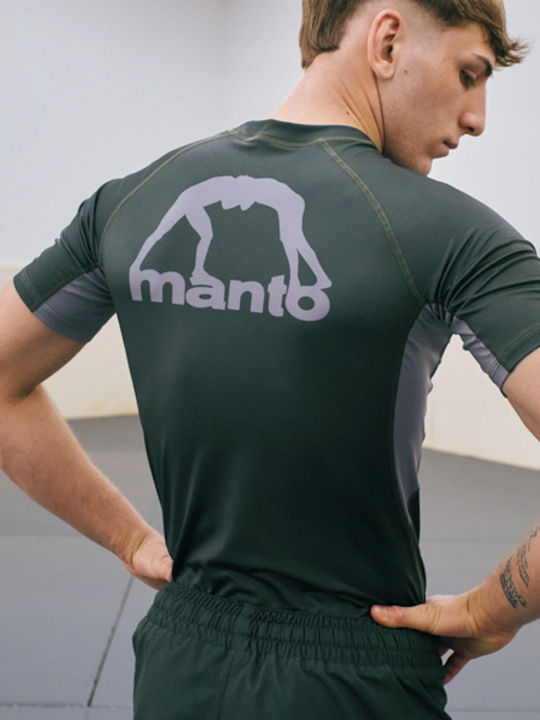 Manto Ανδρική Κοντομάνικη Μπλούζα MN-R971-GR για Jiu-Jitsu Πράσινη