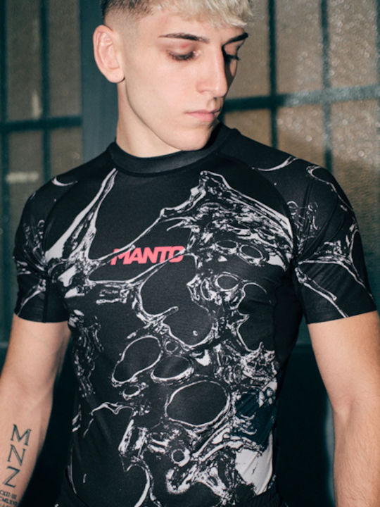 Manto Men's Short Sleeve Shirt MN-R966-BK for Jiu-Jitsu Black
