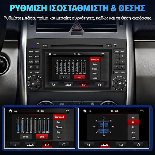Junsun Автомобилна Аудио Система за Mercedes-Benz Sprinter / Viano / Vito (Bluetooth/USB/Вграден Wi-Fi/GPS/Apple CarPlay/Android Auto/CD) с Touch Screen 7"