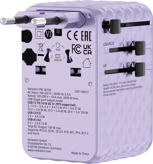 Verbatim Adaptor de priză de la Universal la Universal