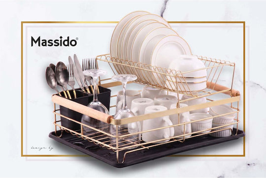 Massido Ms-601 Geschirrabtropfer Abtropfgitter Gold 43x32x27cm