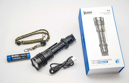 Wuben Rechargeable LED Flashlight IP68 with Maximum Brightness 2000lm