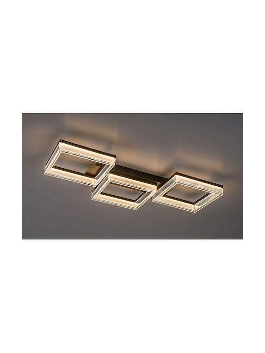 Rabalux Smart Deckenleuchte montieren 70cm Schwarz mit Integrierte LED und Fernbedienung
