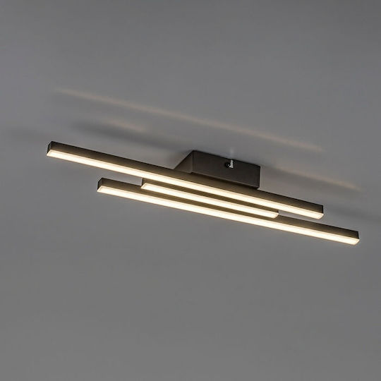 Rabalux Smart Πλαφονιέρα Οροφής Μαύρη με Ενσωματωμένο LED