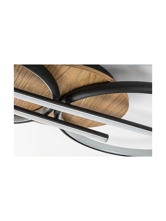 Rabalux Smart Deckenleuchte Schwarz mit Integrierter LED und Fernbedienung