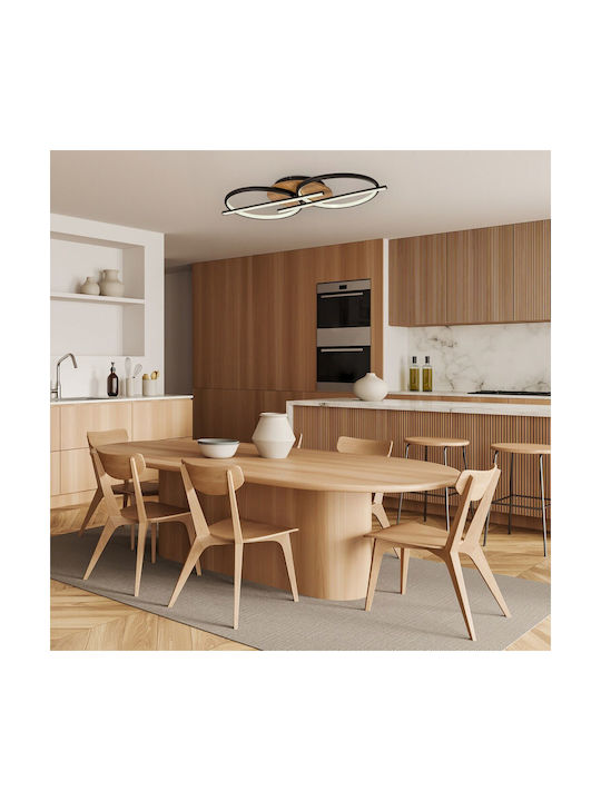 Rabalux Smart Deckenleuchte Schwarz mit Integrierter LED und Fernbedienung